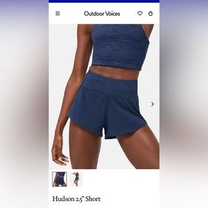 Outdoor voices Hudson 2.5 Navy shorts